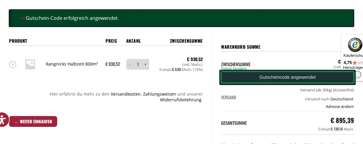 Bereinigter Prüfnachweis-Screenshot für Rasendoktor vom 08.09.2026, 09:48 Uhr
