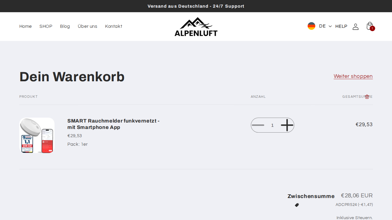 Öffentlich freigegebener Prüfnachweis für Alpenluft vom 25.07.2026, 22:41 Uhr